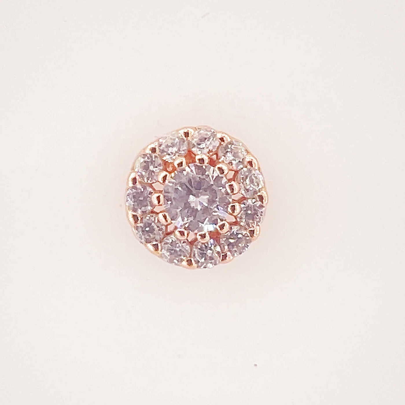 Women's Silver Rose Gold Flower Stud 92.5 Pure Silver