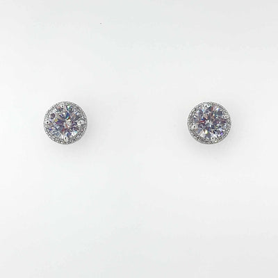 Women's Silver Solitaire Stud Small Earring  92.5 Pure Silver