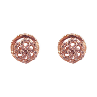 Women's Silver Rose Gold Wild Flower Elegant Earring 92.5 Pure Silver