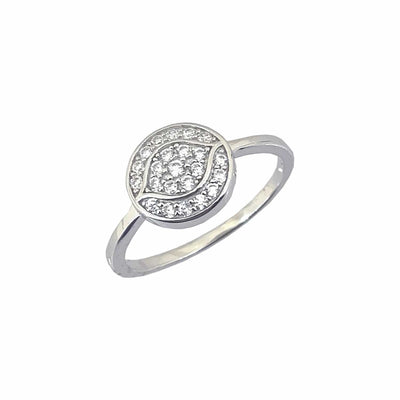 Women's Silver Cat Eye Cluster Ring 92.5 purity silver