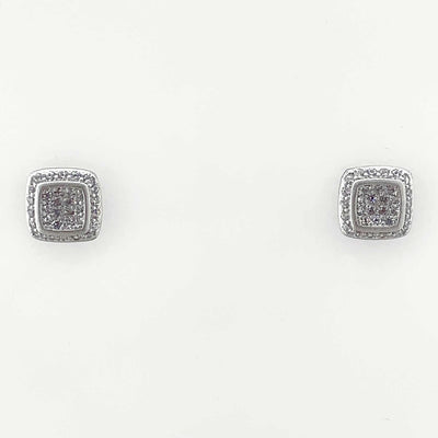 Women's Silver Rose Gold Geometric Diamond shaped Matt Necklace set 92.5 Pure Silver with chain