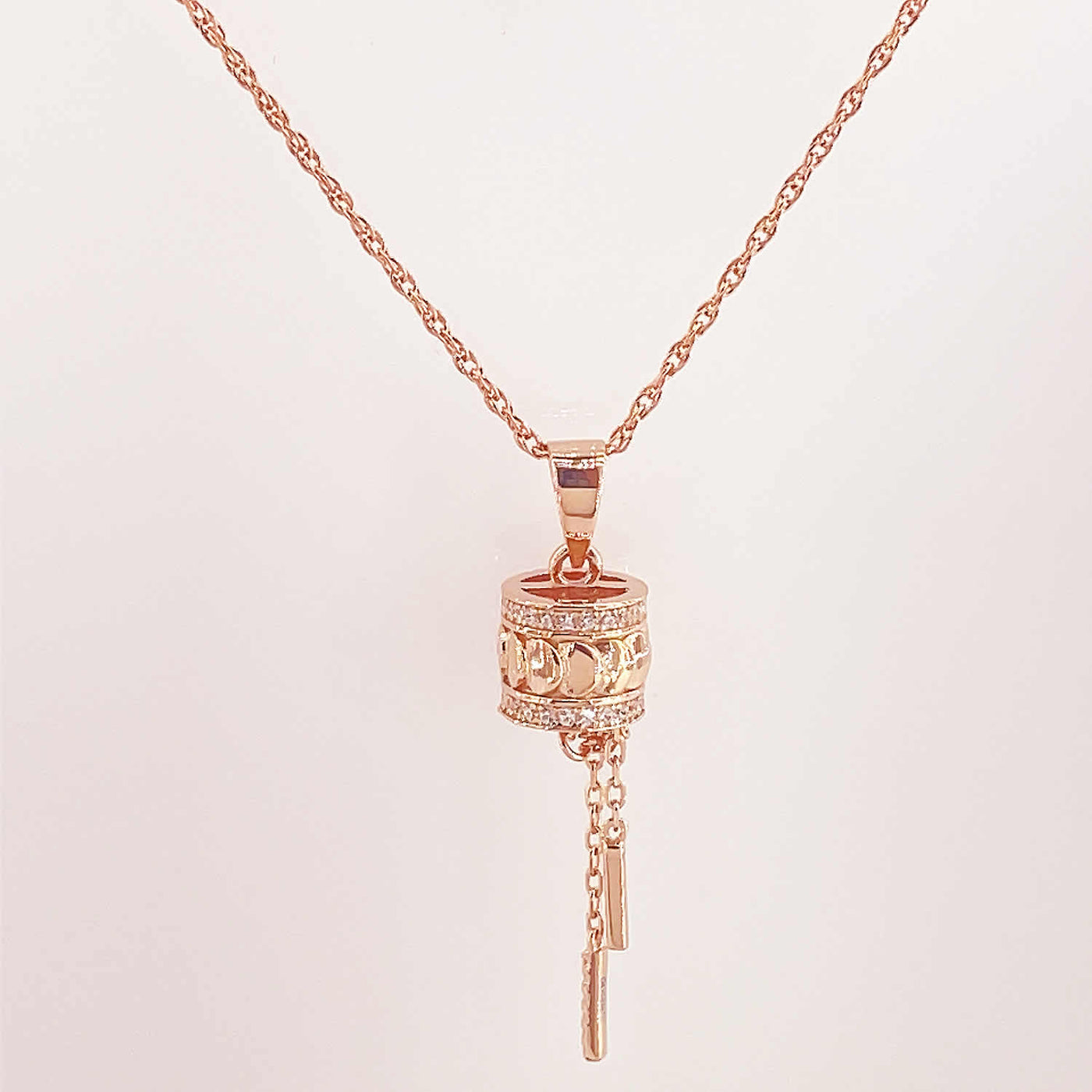 Women's Silver Rose Gold Hoop Necklace set 92.5 Pure Silver with Chain