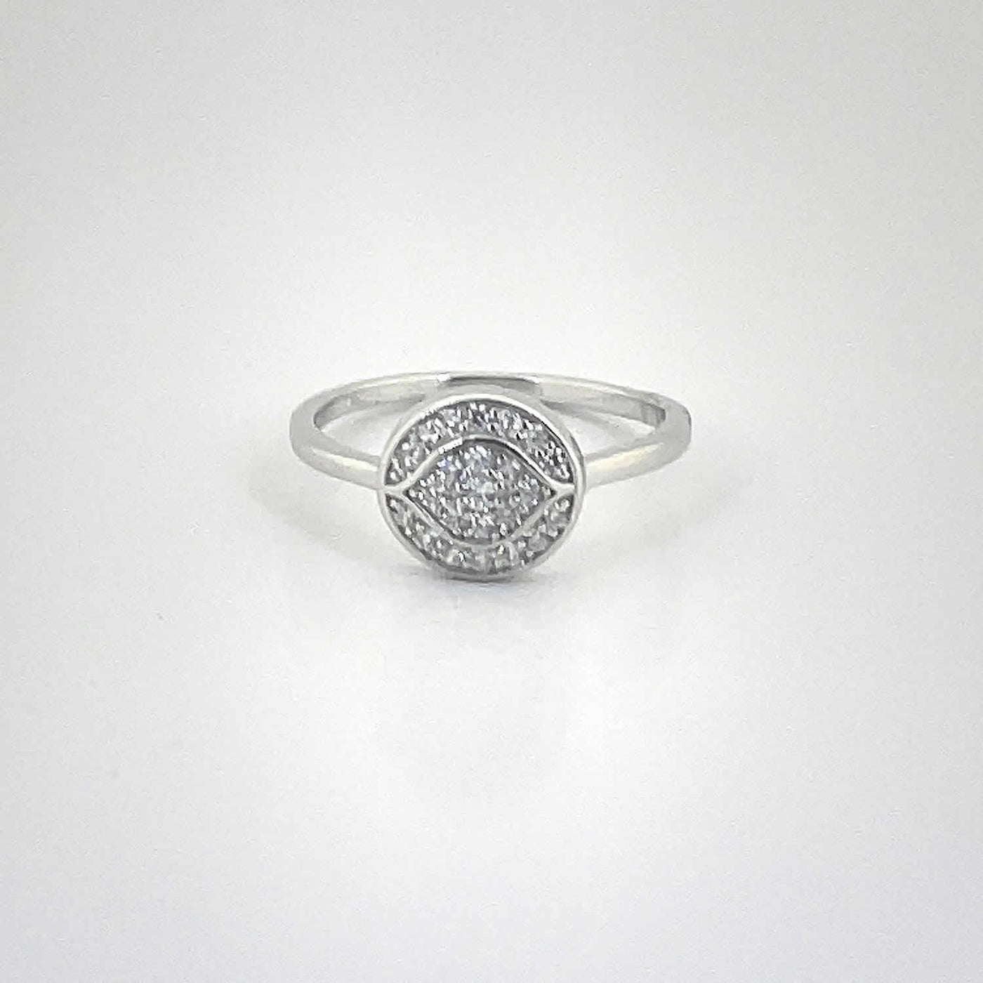 Women's Silver Cat Eye Cluster Ring 92.5 purity silver