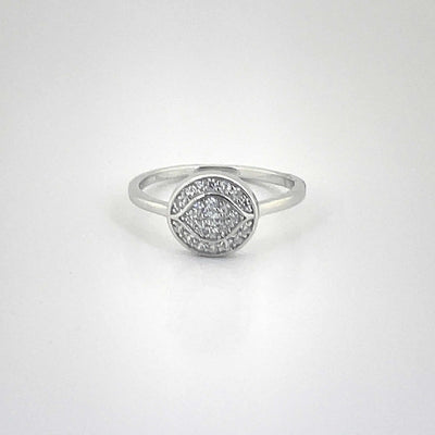 Women's Silver Cat Eye Cluster Ring 92.5 purity silver