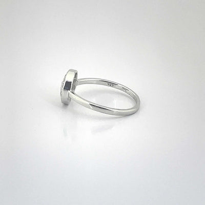 Women's Silver Cat Eye Cluster Ring 92.5 purity silver