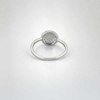 Women's Silver Cat Eye Cluster Ring 92.5 purity silver