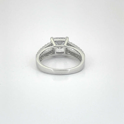 Women's Solitaire Double Layered Classy Statement Ring 92.5 purity silver