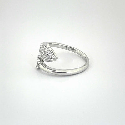 Women's Dolphin Shape Adjustable Open Ended  Ring 92.5 purity silver