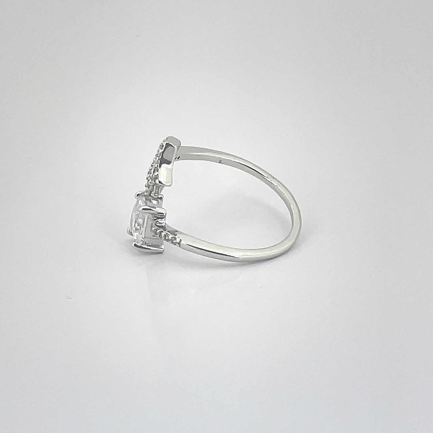 Women's Geometric Square and Star Adjustable Open Classy Ring 92.5 purity silver