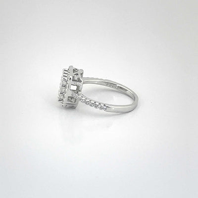 Women's Geometric Square Bold Classy Ring 92.5 purity silver