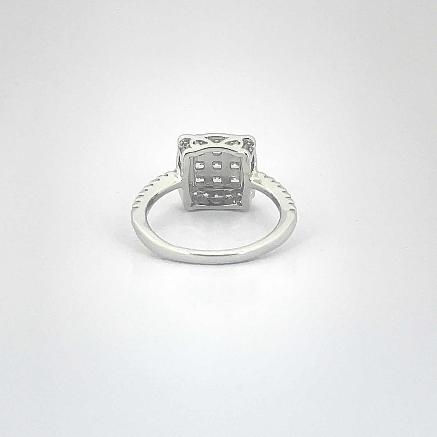 Women's Geometric Square Bold Classy Ring 92.5 purity silver