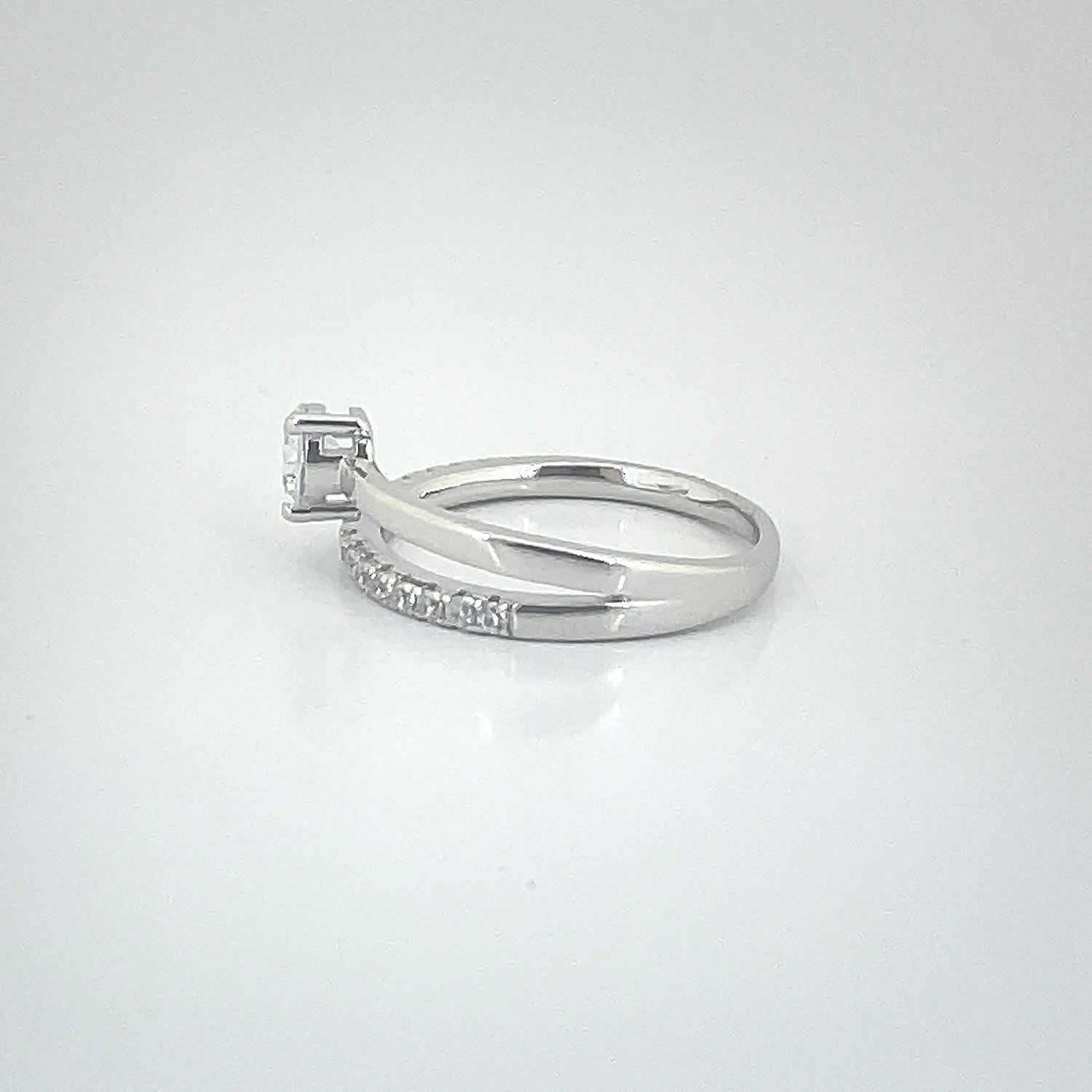 Women's Solitaire Spiral Bold Classy Statement Ring 92.5 purity silver