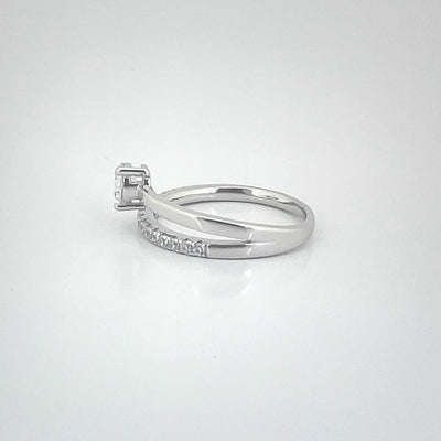 Women's Solitaire Spiral Bold Classy Statement Ring 92.5 purity silver