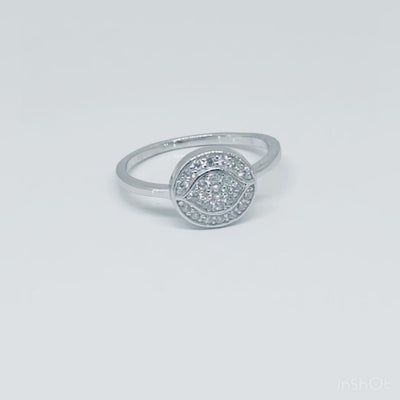 Women's Silver Cat Eye Cluster Ring 92.5 purity silver