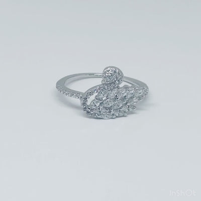 Women's Silver Swan Classy Ring 92.5 purity silver