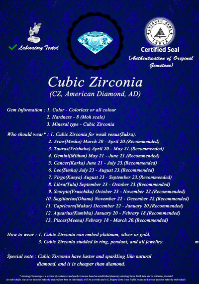 Copy of BLUEMONDS Cubic Zirconia / Zircon or American Diamond all MM size available approx weight - CERTIFIED