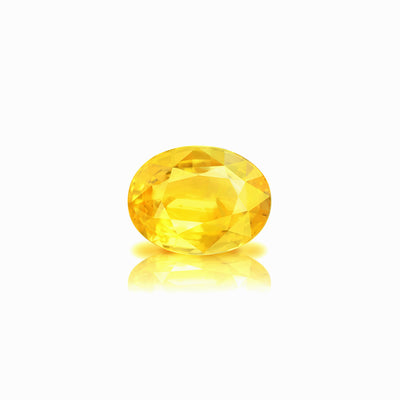 BLUEMONDS Yellow Sapphire all Ratti size 2 ratti to 11 ratti Pukhraj (Certified loose Yellow Sapphire Stone)